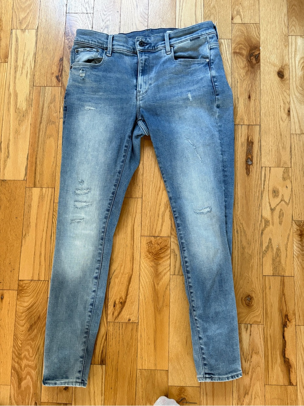 G-Star Light Blue Distressed Jeggings